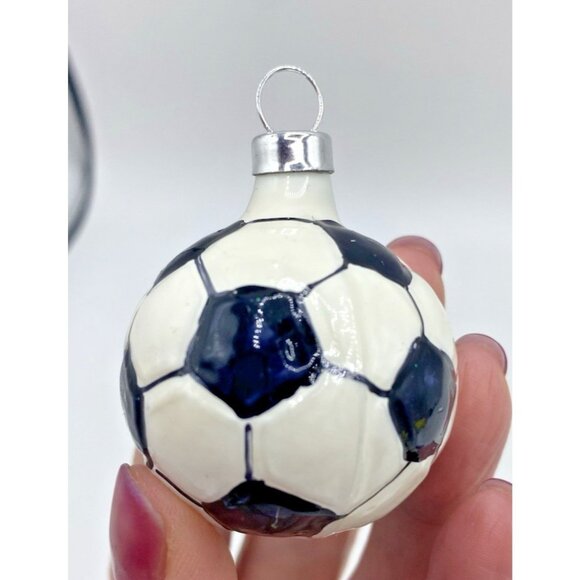 Basketball Baseball Soccer Ball Ornament Set Sports Games Athletic Holiday Decor - Picture 7 of 9
